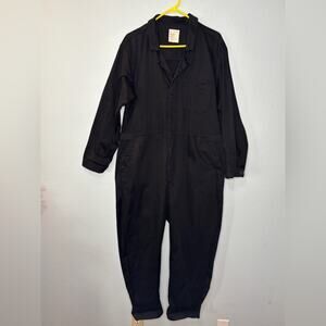 For Days Black Long Sleeve Utility Boiler Workwear Jumpsuit XXL